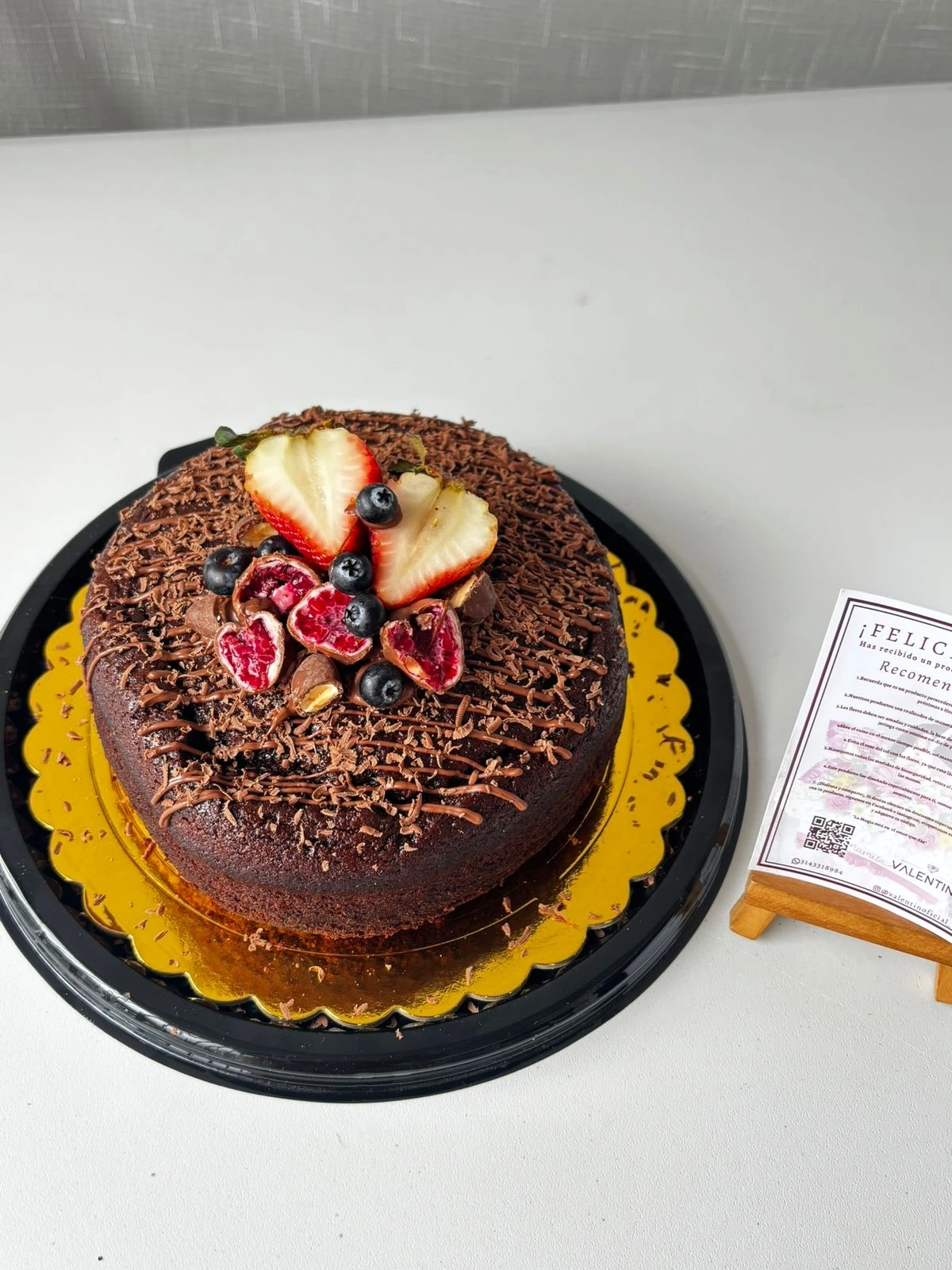 Torta artesanal de chocolate y cafe