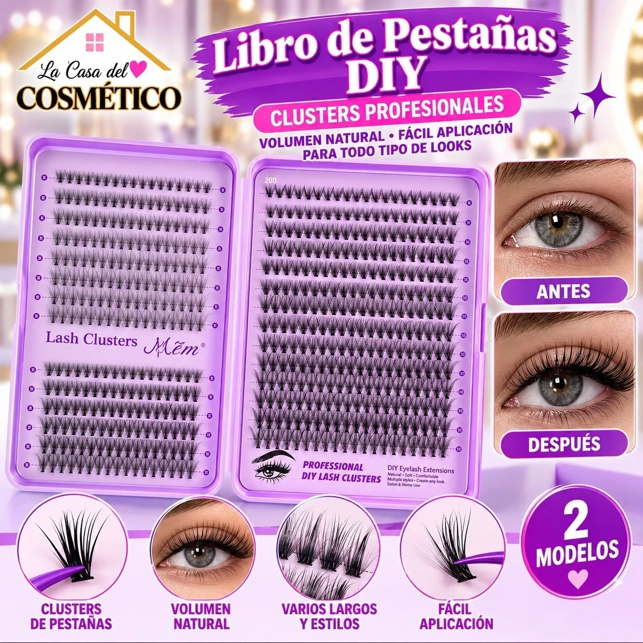 lumera libro libro de pestañas diy mirada encantadora – 2 modelos
