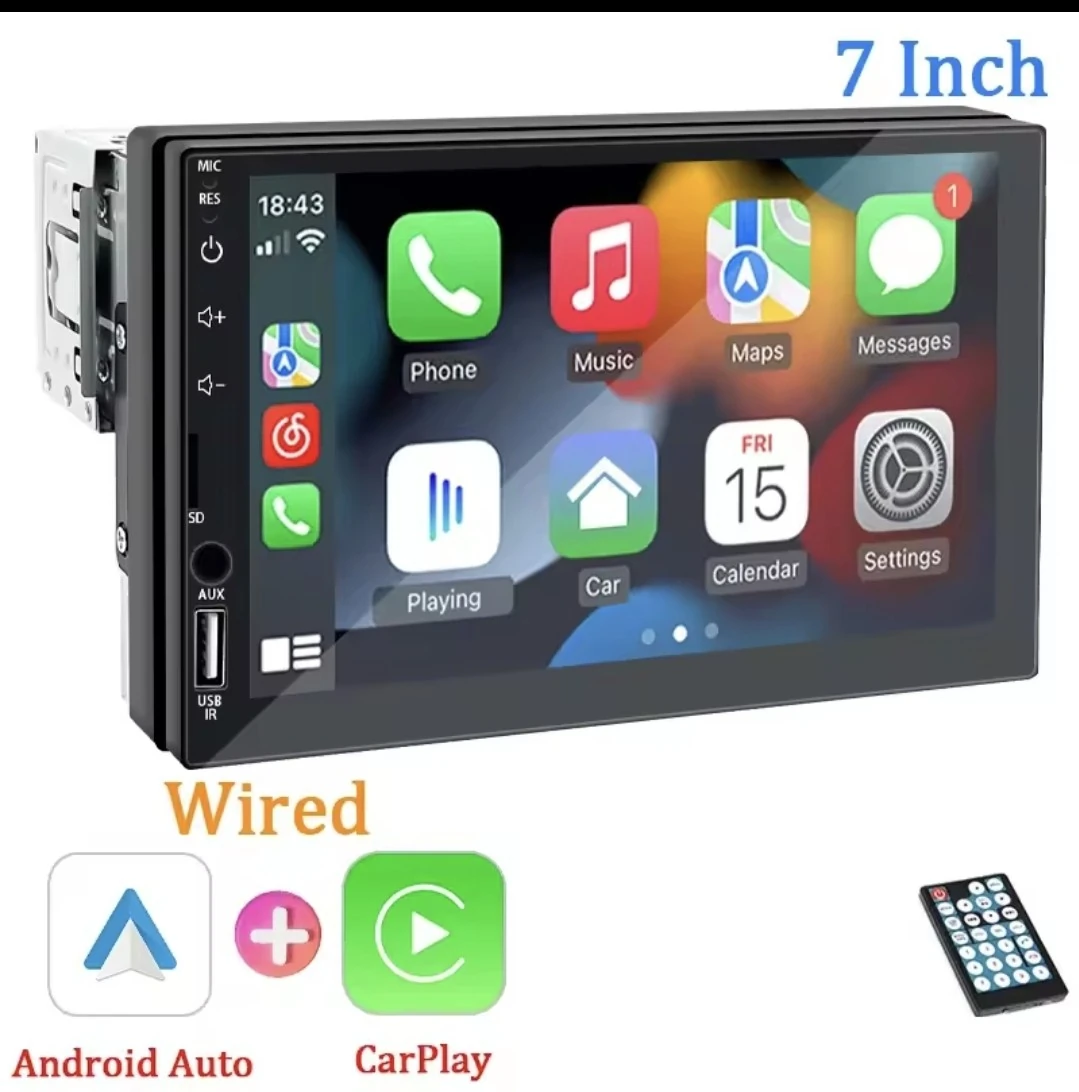 RADIO 1 DIN CARPLAY ANDROID BLUETOOTH 7" TÁCTIL  4