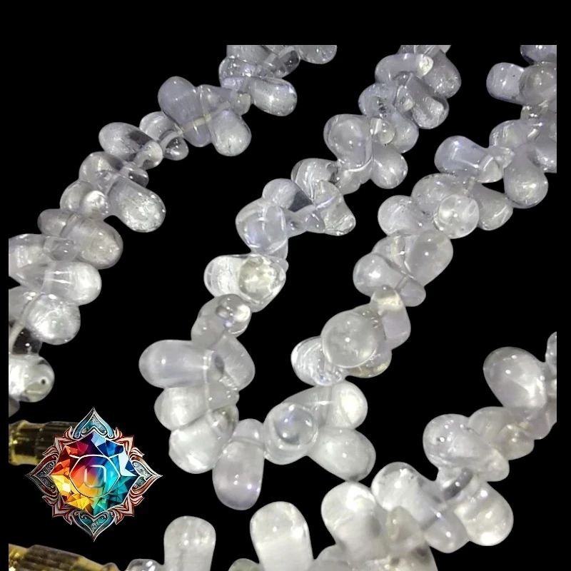 Espectacular collar de gotas de cuarzo cristal  5