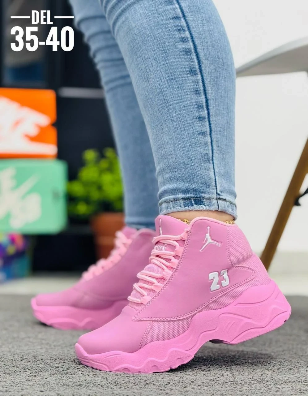 Botas Jordan Rosado Dama
