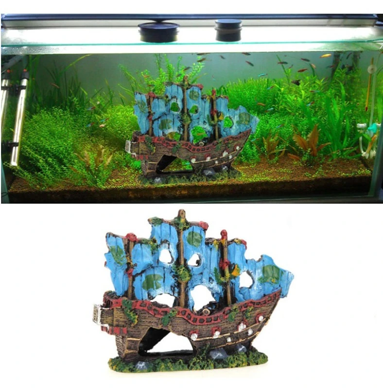 Adorno de Resina Barco Pirata 23*8*23cm Aq-706 2