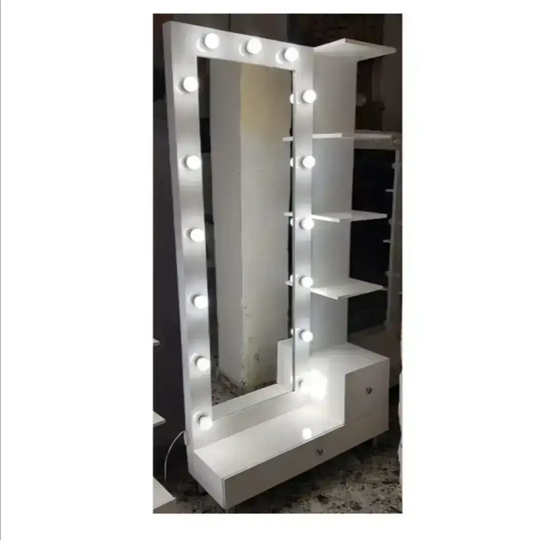 Tocador Hollywood con repisa con luces led