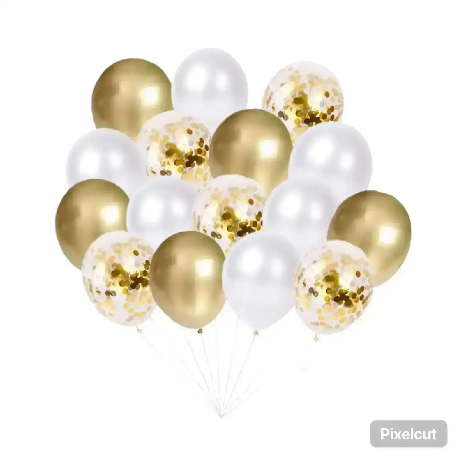 Set de 20 globos latex/ confetti tricolor  2