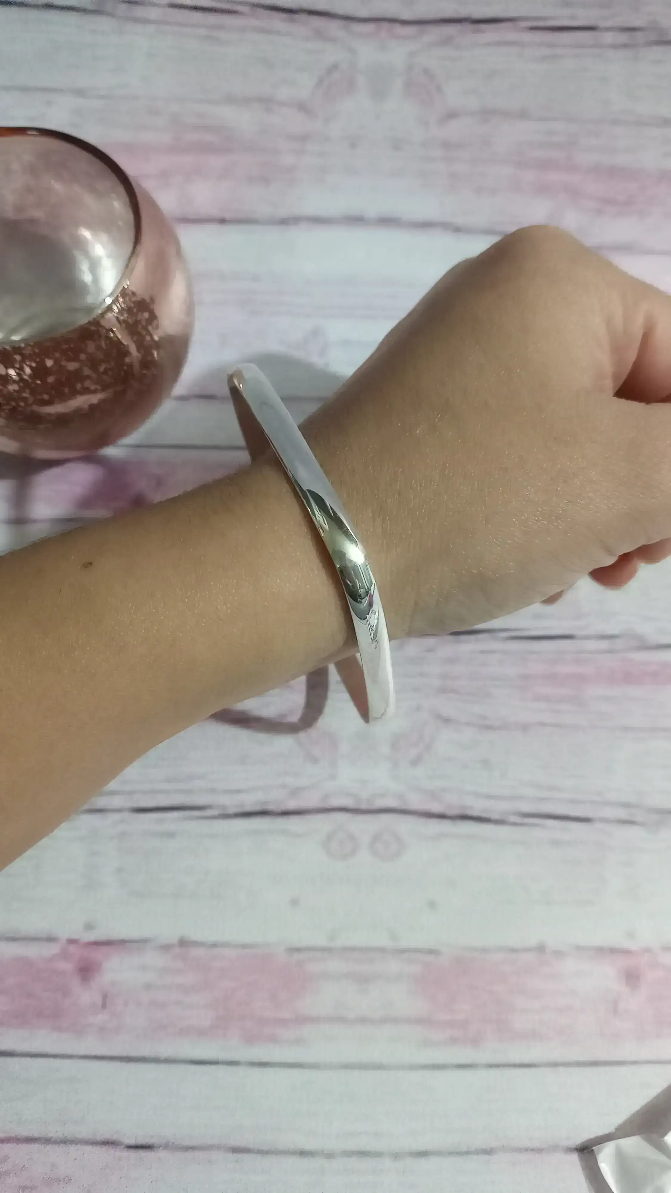 ESCLAVA CUADRADA DE ACERO BLANCO,MEDIANA❤️ 2