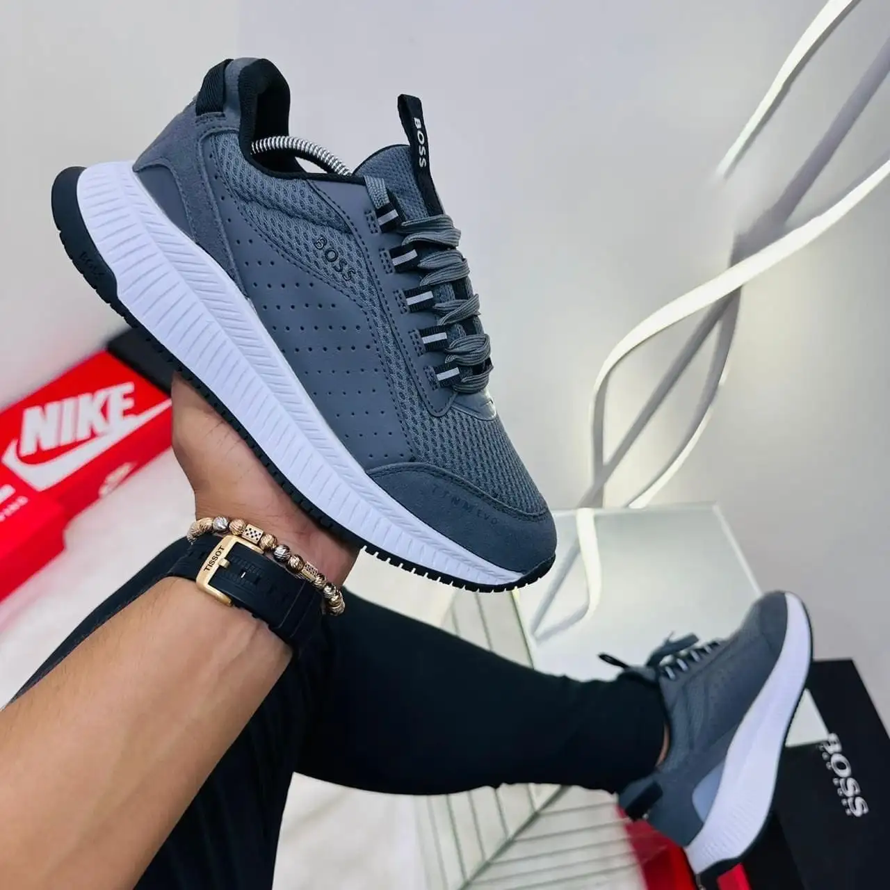 Tenis Hugo Boss Gris Caballero 