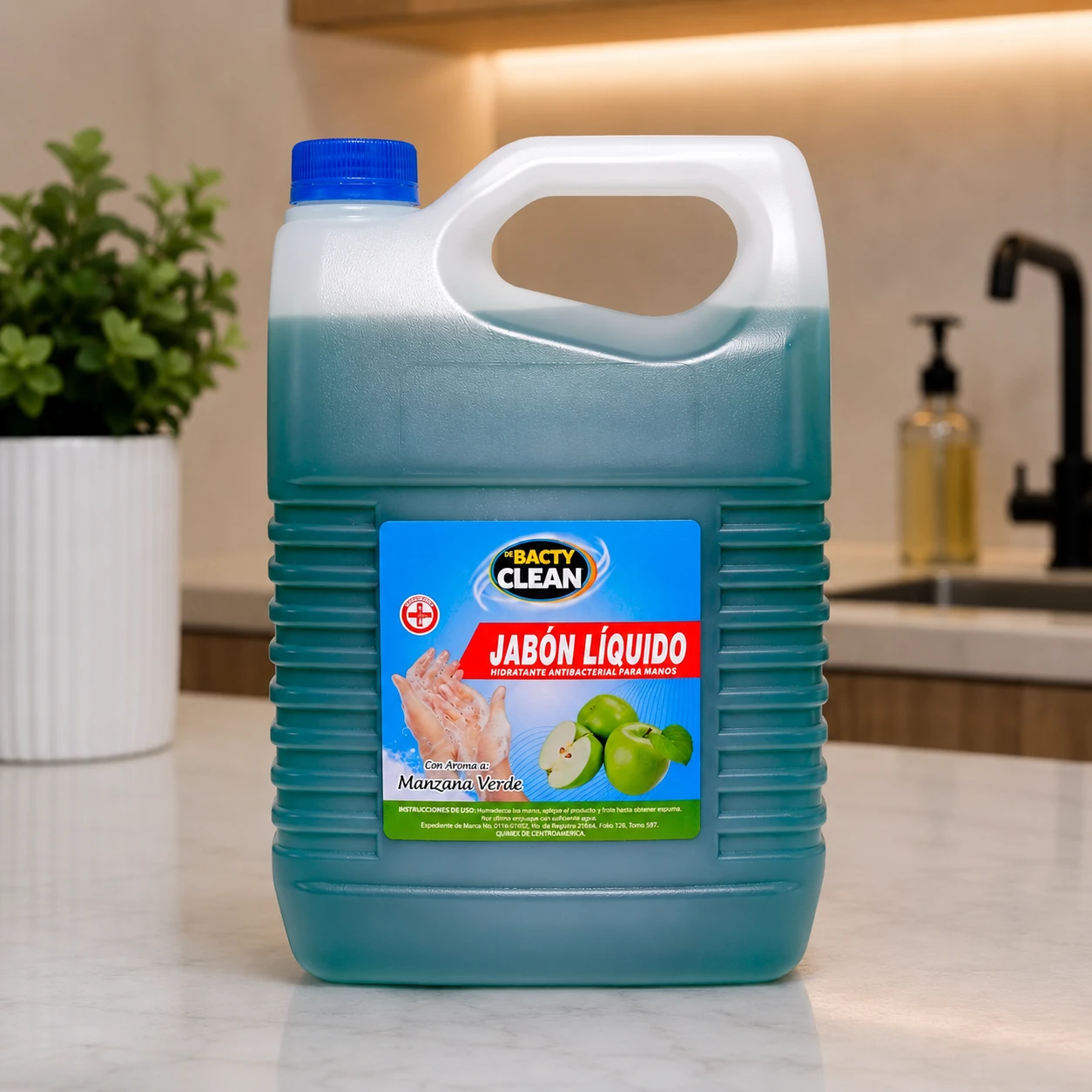JABÓN LÍQUIDO P/MANOS BACTY CLEAN MANZANA VERDE 