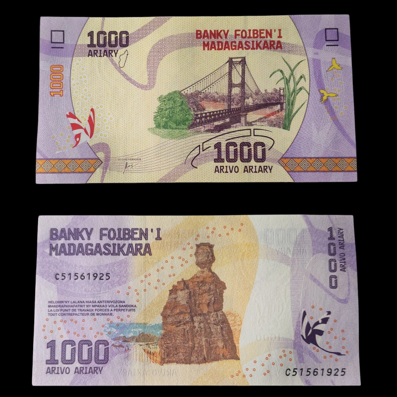 ° Madagascar 1000 Ariary UNC