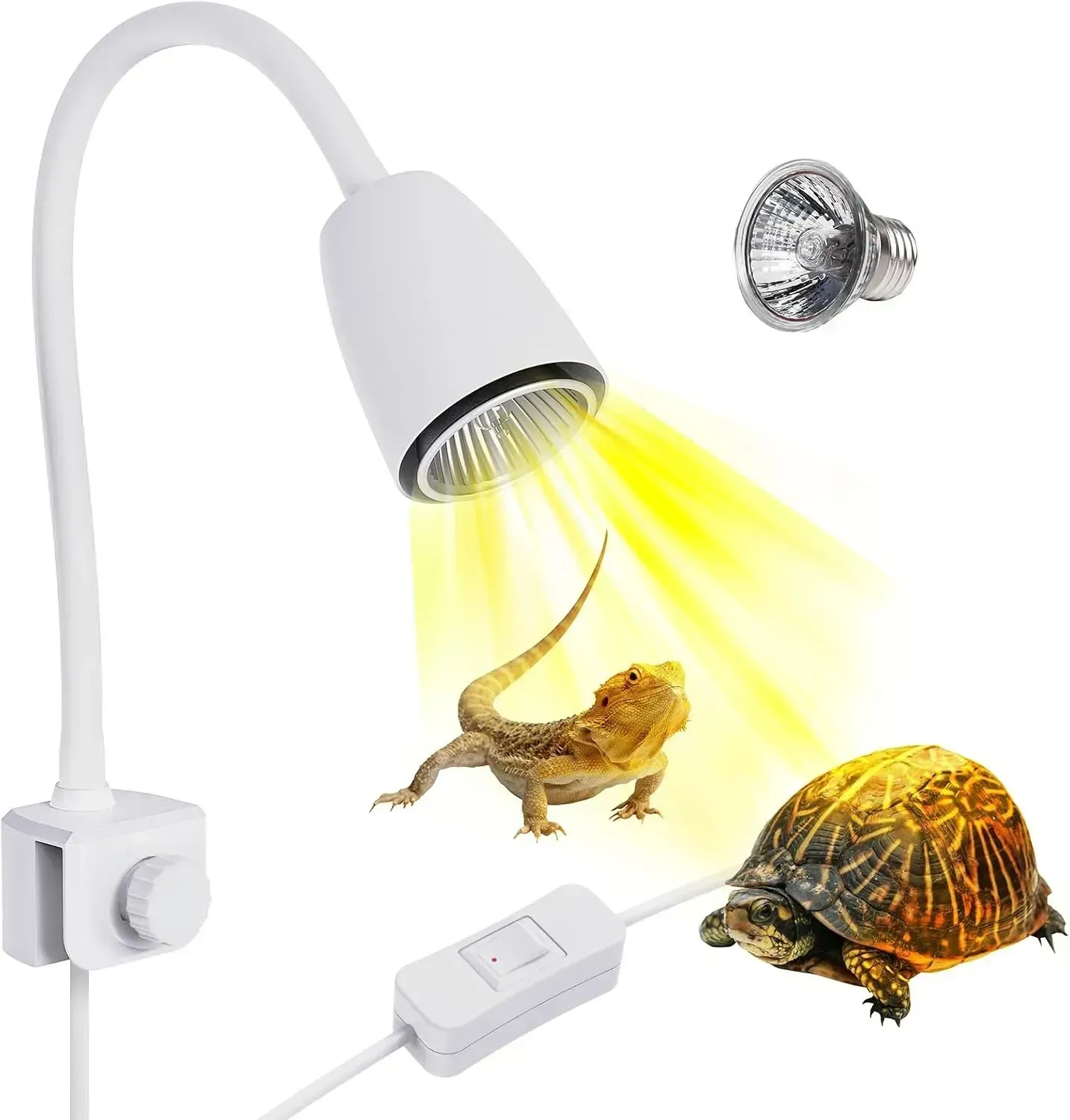 Combo Lampara Flexible + Foco Uva+uvb Reptiles Y-50w