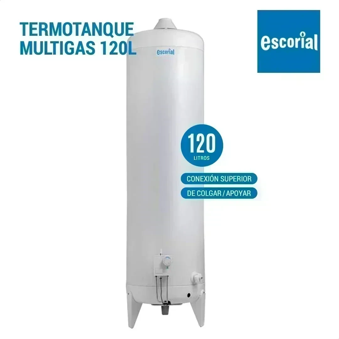 TERMOTANQUE ESCORIAL MULTIGAS 120 LITROS 