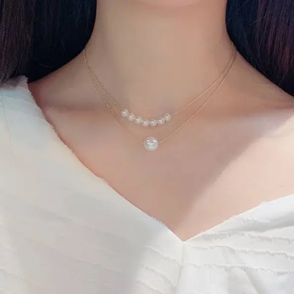 Collar Perla doble