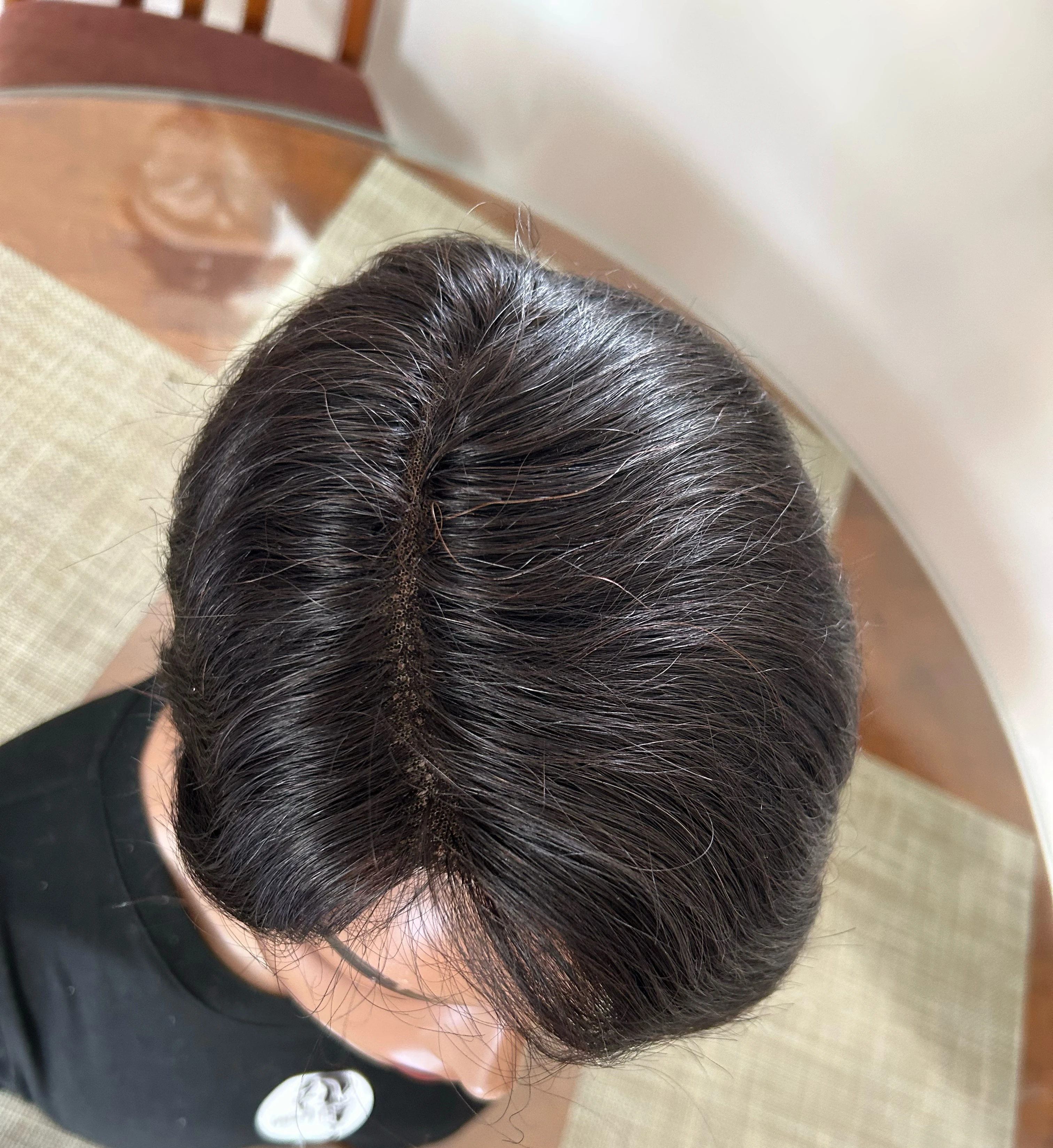 Peluca cabello humano pixie con partidura de lado  4