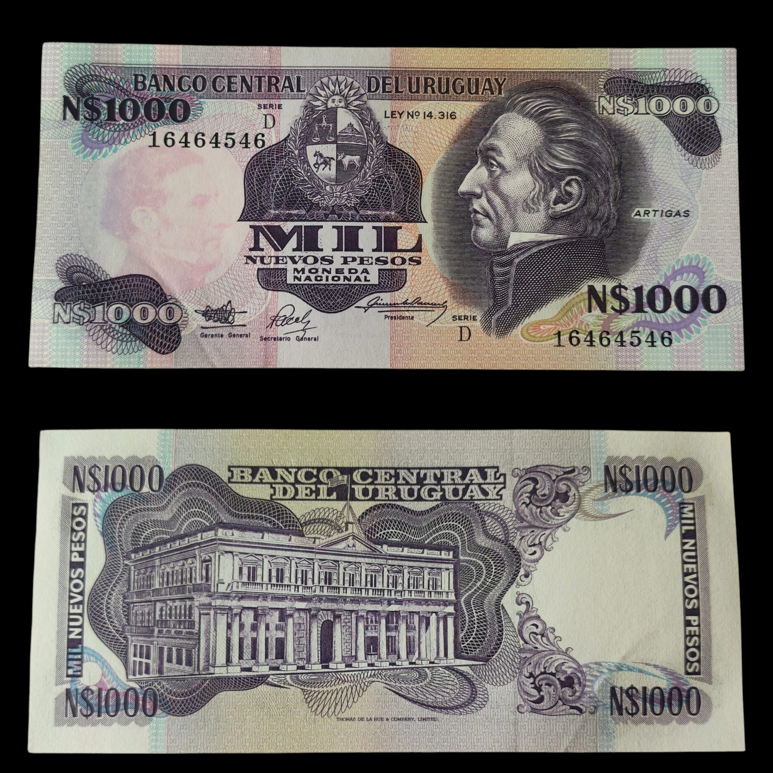 ° Uruguay 1000 nuevos pesos UNC