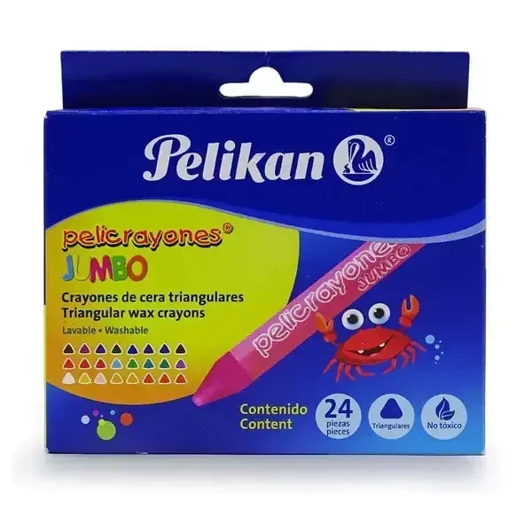 Crayolas pelikan 24 colores jumbo  4