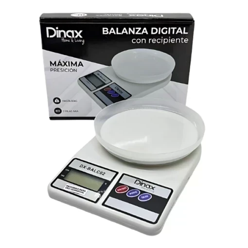 BALANZA DINAX DE COCINA DIGITAL CON BOWL 