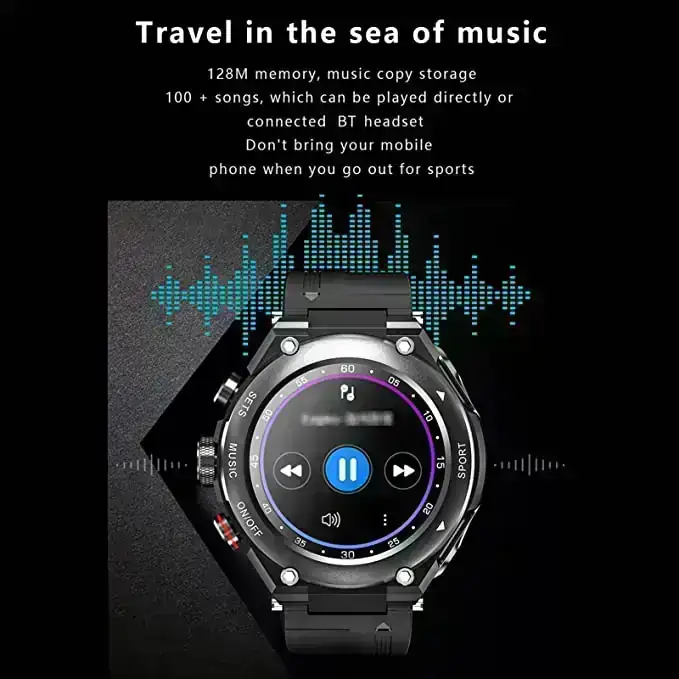 Mibee Reloj Inteligente con Auriculares inalámbricos Pulsera de Actividad 2 en 1 Auriculares BT Música MP3 Llamada Rastreador de Ejercicios Oxígeno en Sangre Monitor de sueño Compatible 2