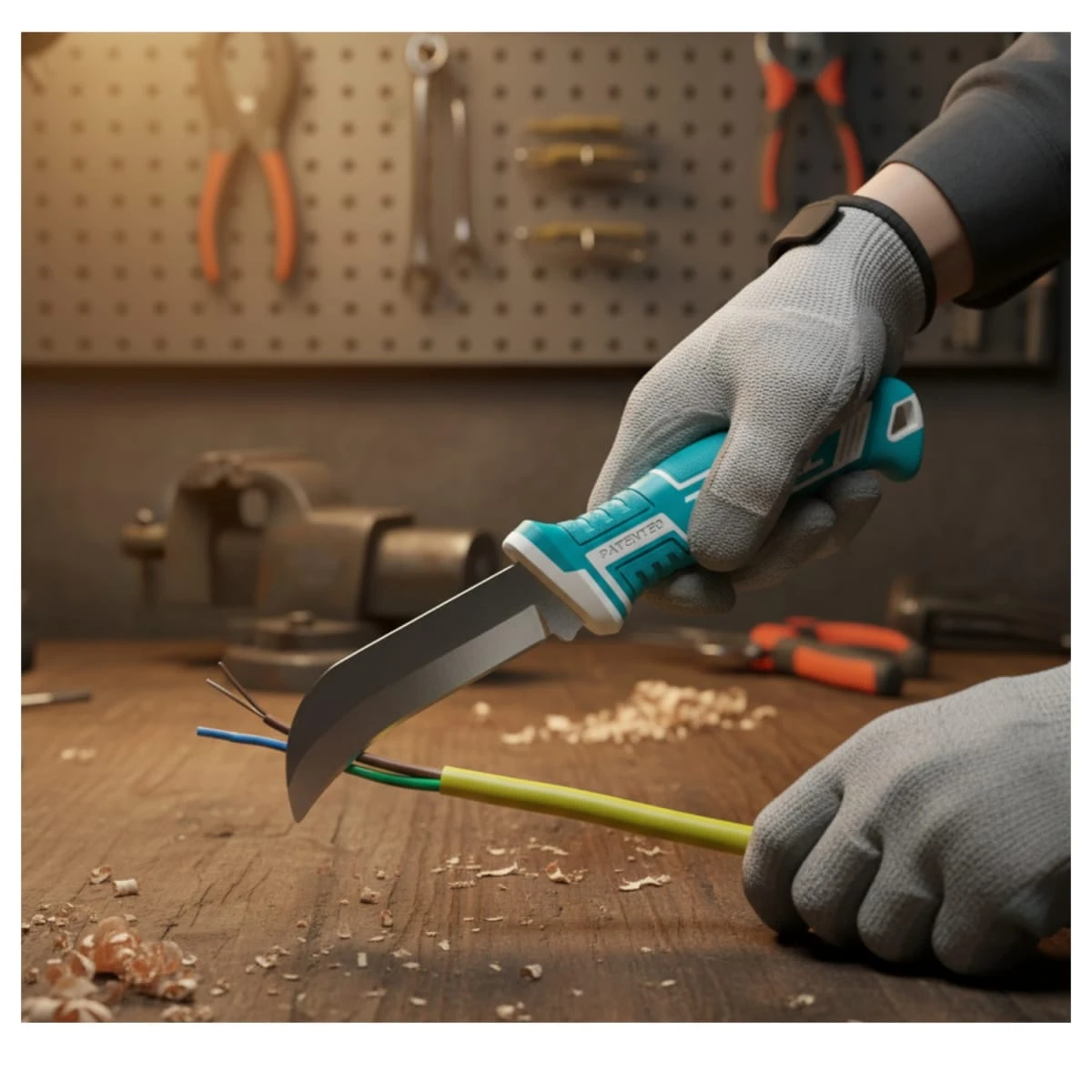 THT51882 Cuchilla pelacable curva 200mm ergonomico total  2