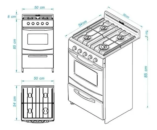 COCINA ESCORIAL CANDOR NEGRA GAS NATURAL 6