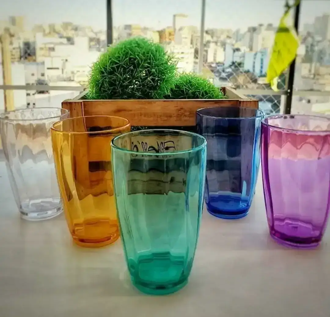 Set x 2 Vasos acrilico translúcidos. 2
