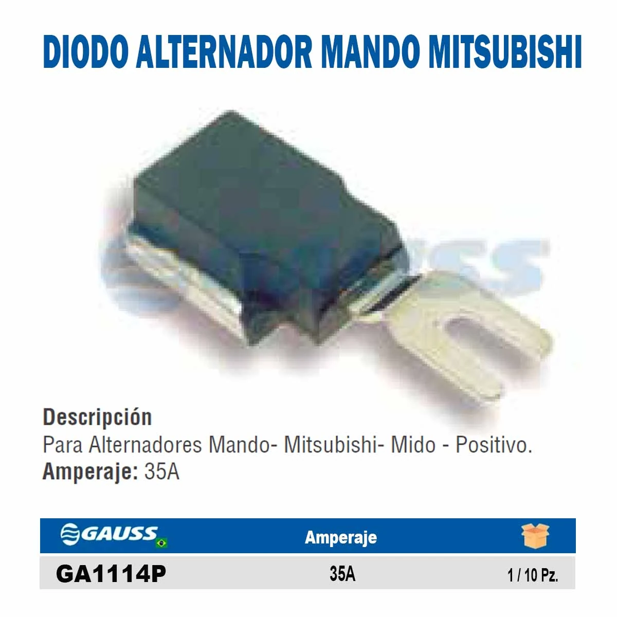 DIODO ALTERNADOR MANDO MITSUBISHI 35 A