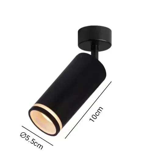 SPOT SOBREPUESTO LIT NEGRO 1L GU10 4