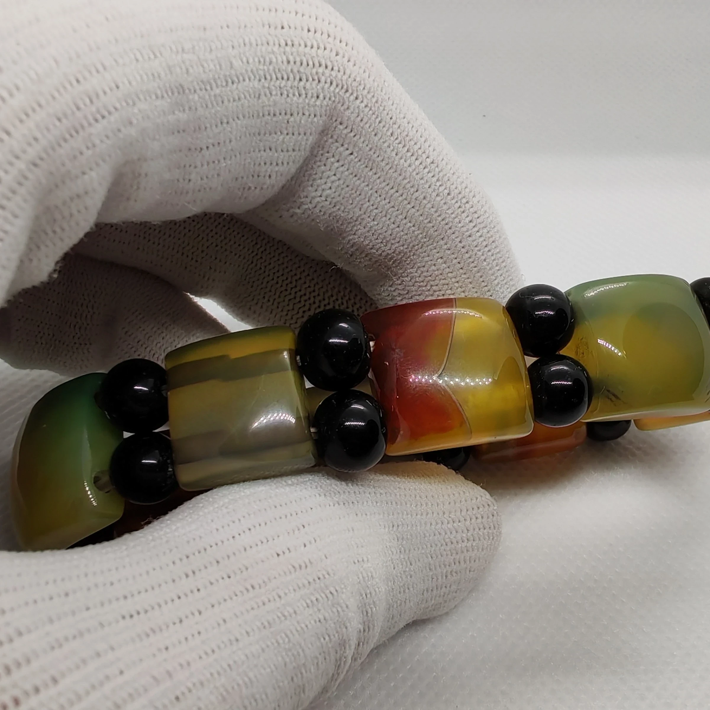 Pulsera elástica de ónix y espinelas 4