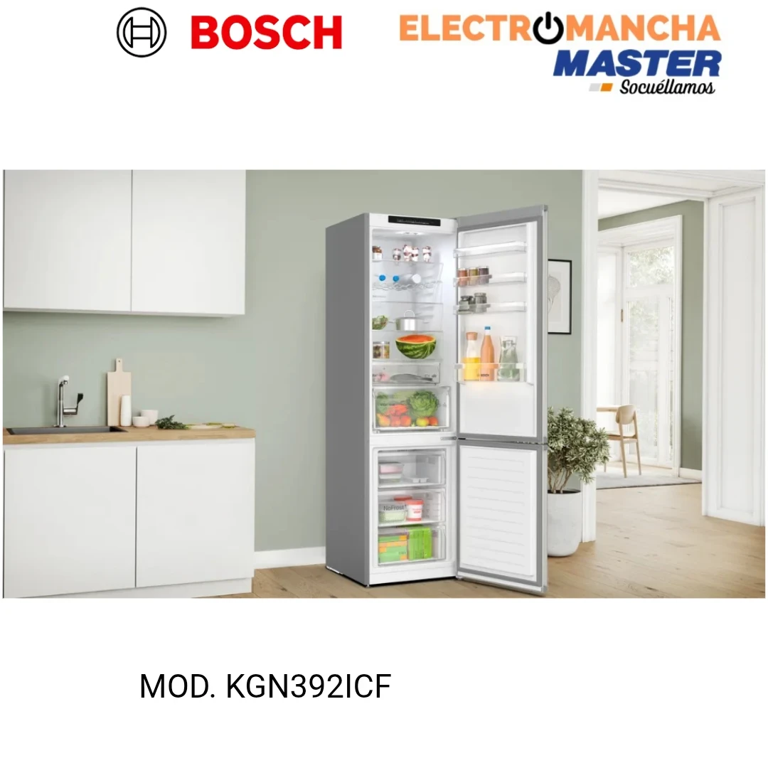 FRIGO COMBI BOSCH KGN392ICF 2,03*60 INOX C 3