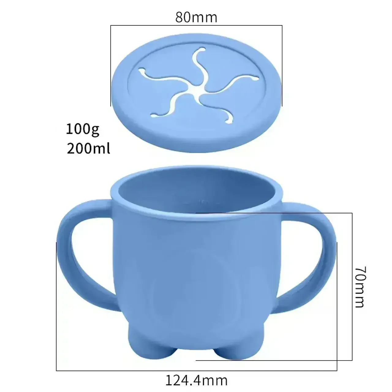 Vaso de silicona para almacenamiento de snack 4