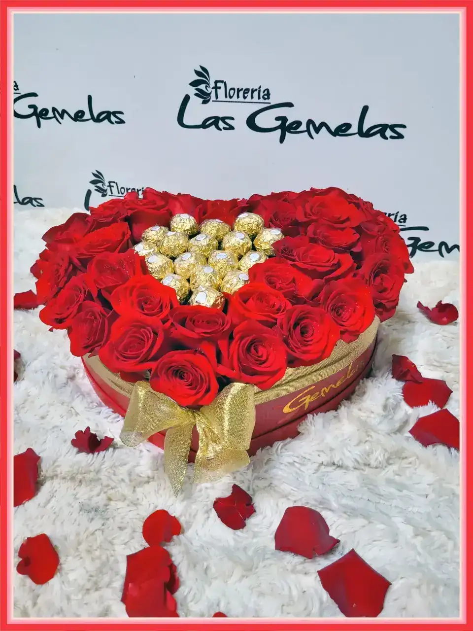 Corazon con chocolates