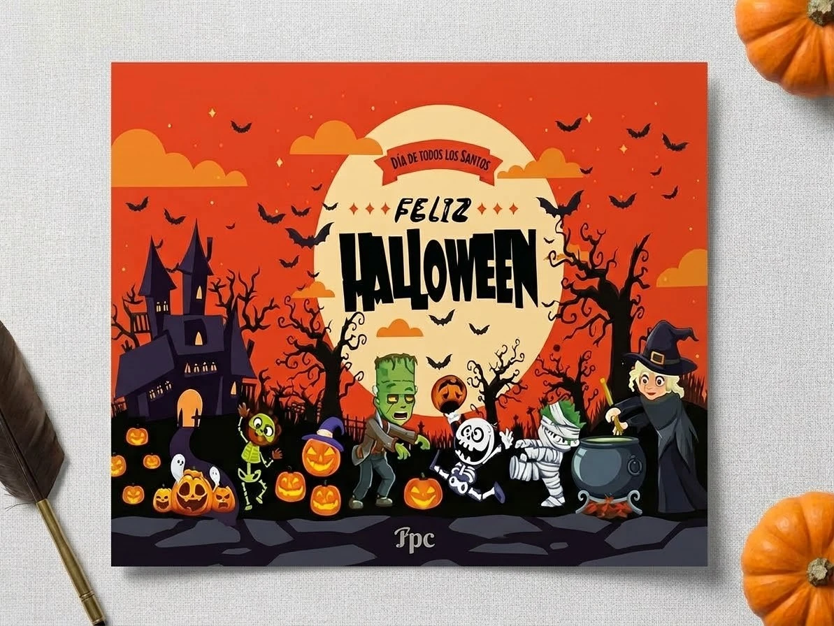 Telon decorativo para fondo de fiesta 70x100cm Halloween  3