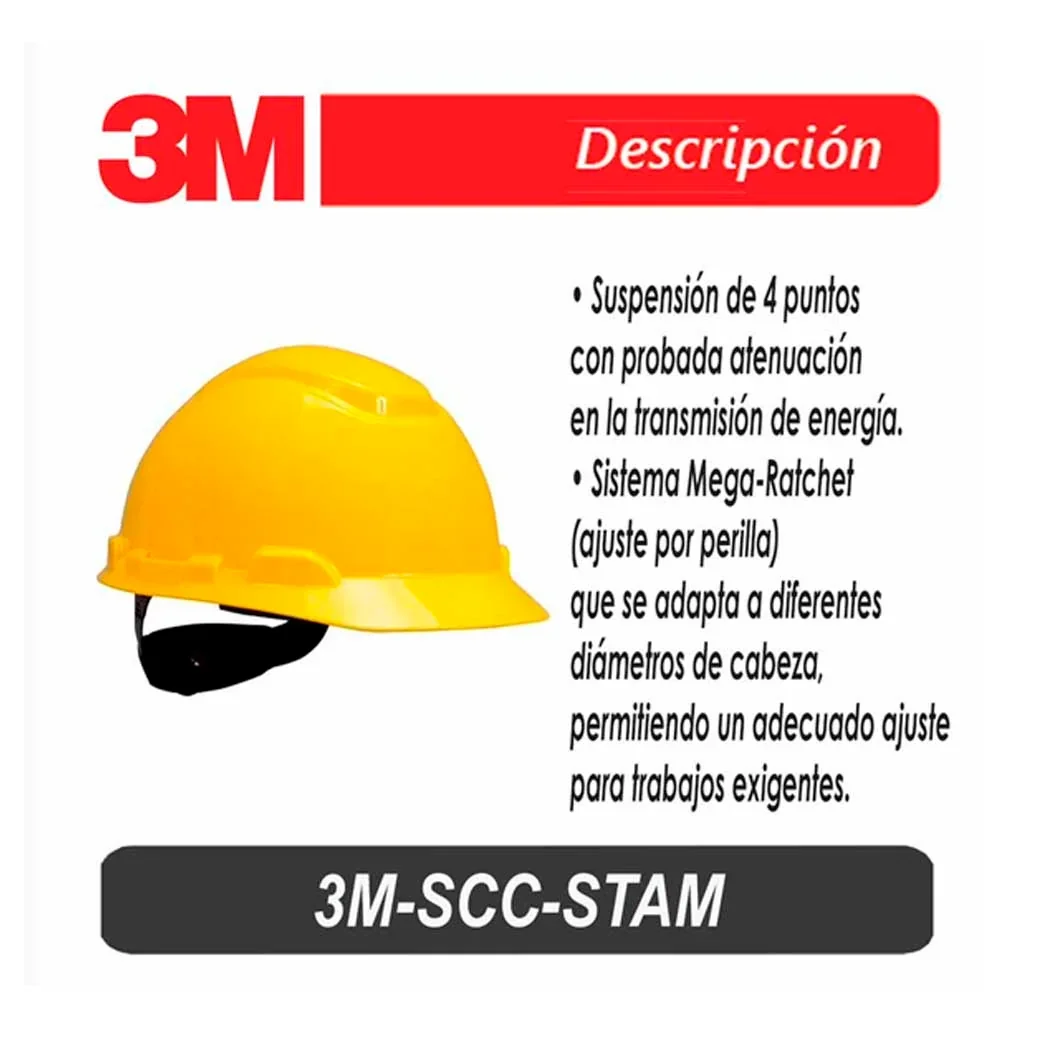 CASCO SEGURIDAD CONTRAKTOR AMARILLO 3M STANDAR