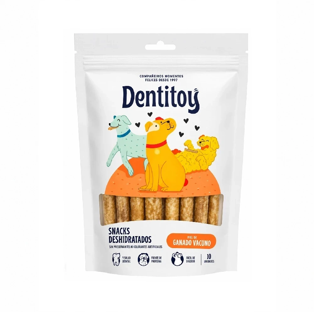 Snacks Deshidratados Para Perros Barritas De Vacuno X 10 Unidades
