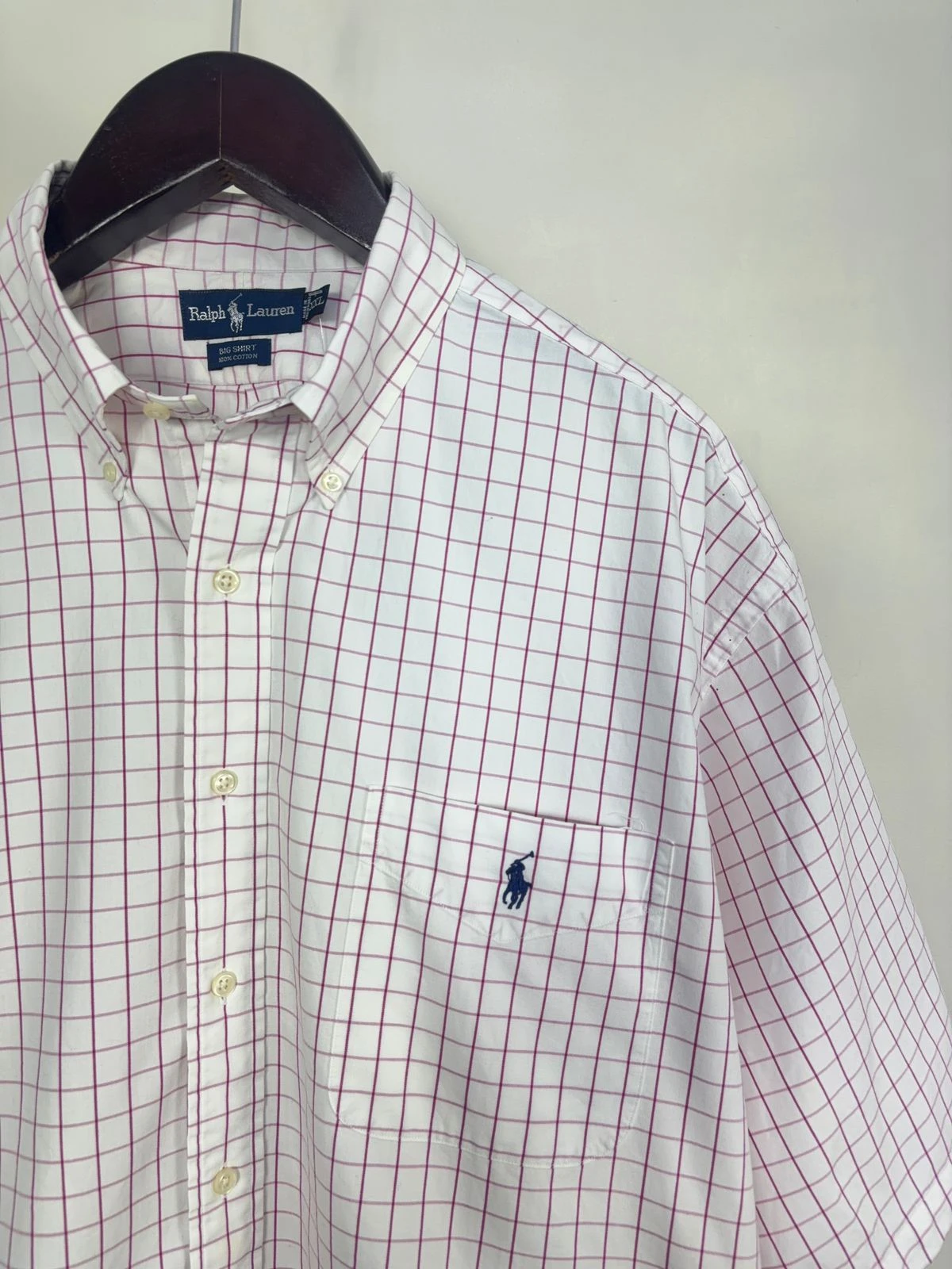 RALPH LAUREN "BIG SHIRT" SHORT SLEEVE CHECK SHIRT 2