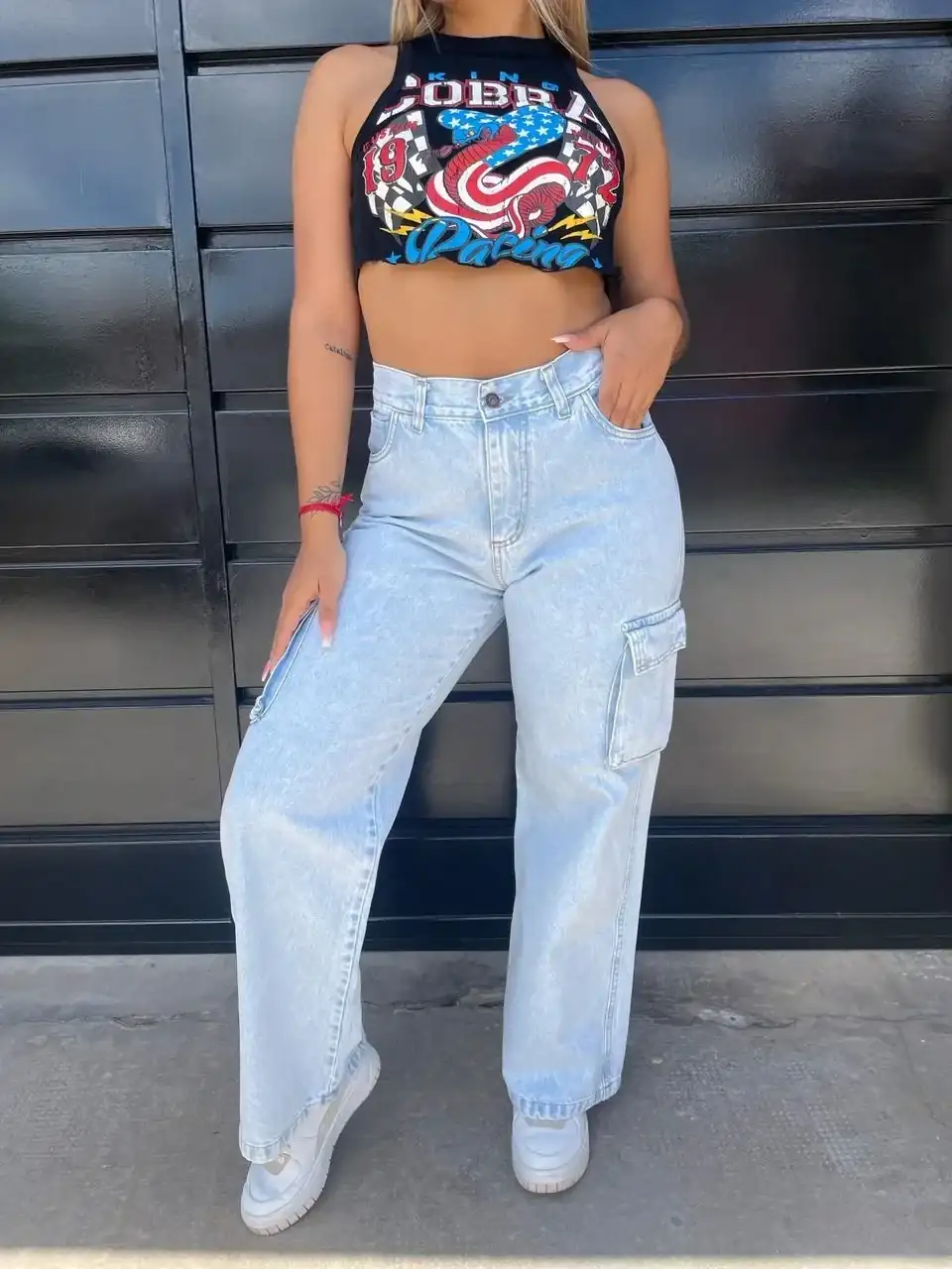 JEANS WIDE LEG CARGOS