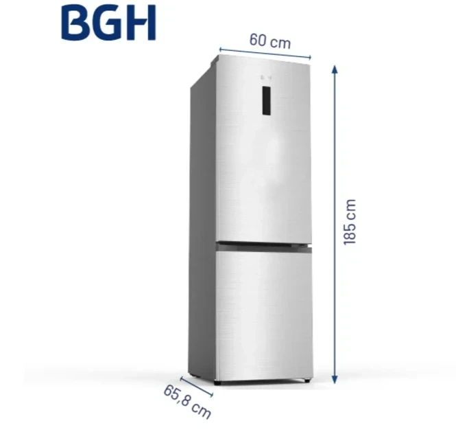 HELADERA BGH 312LTS INOX NO FROST INVERTER  2