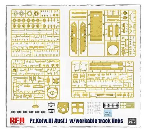 1/35 Rye Field Models Pz. Kpfw. III Ausf. J w/Workable Track Links   4