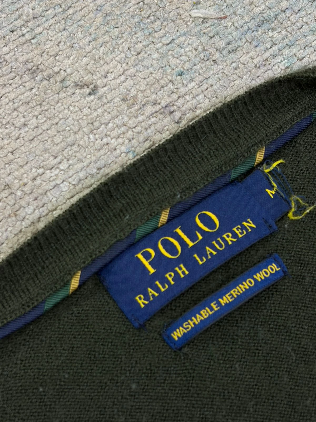 POLO RALPH LAUREN WASHABLE MERINO WOOL V-NECK SWEATER 2