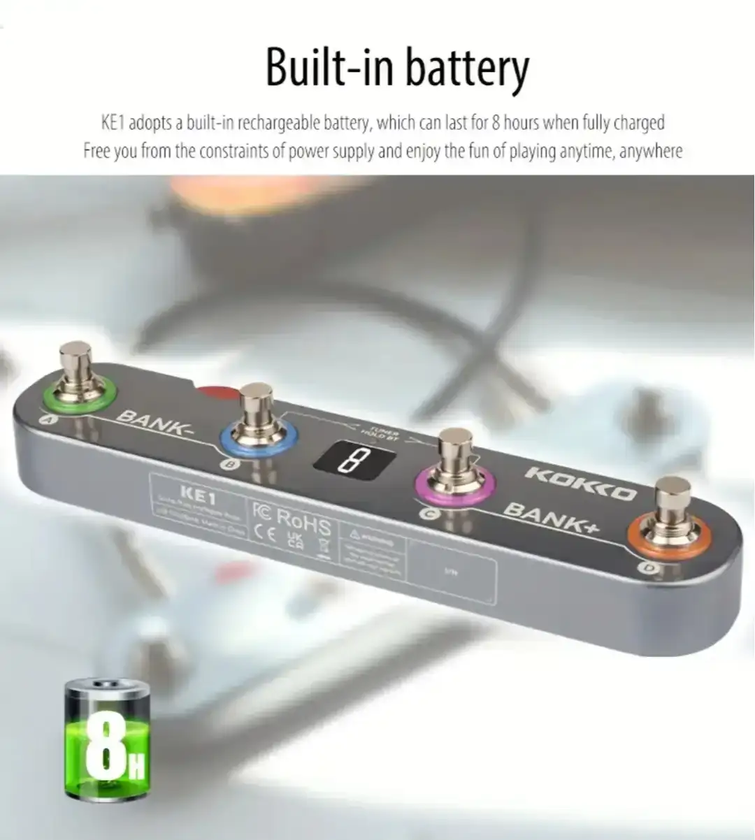 Pedal Multiefectos para Guitarra Bajo 20 IR KOKKO MVave 3