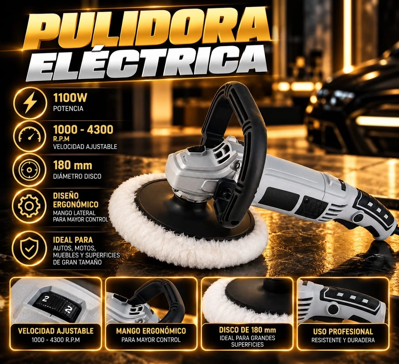PULIDORA ELÉCTRICA 1100W