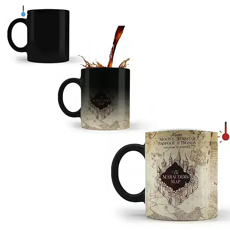 SubimaGe Taza Mágica Harry Potter Mapa Con Caja Regalo 2