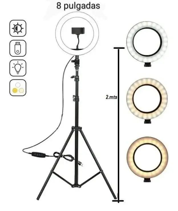 Aro LED 8 pulgadas  2