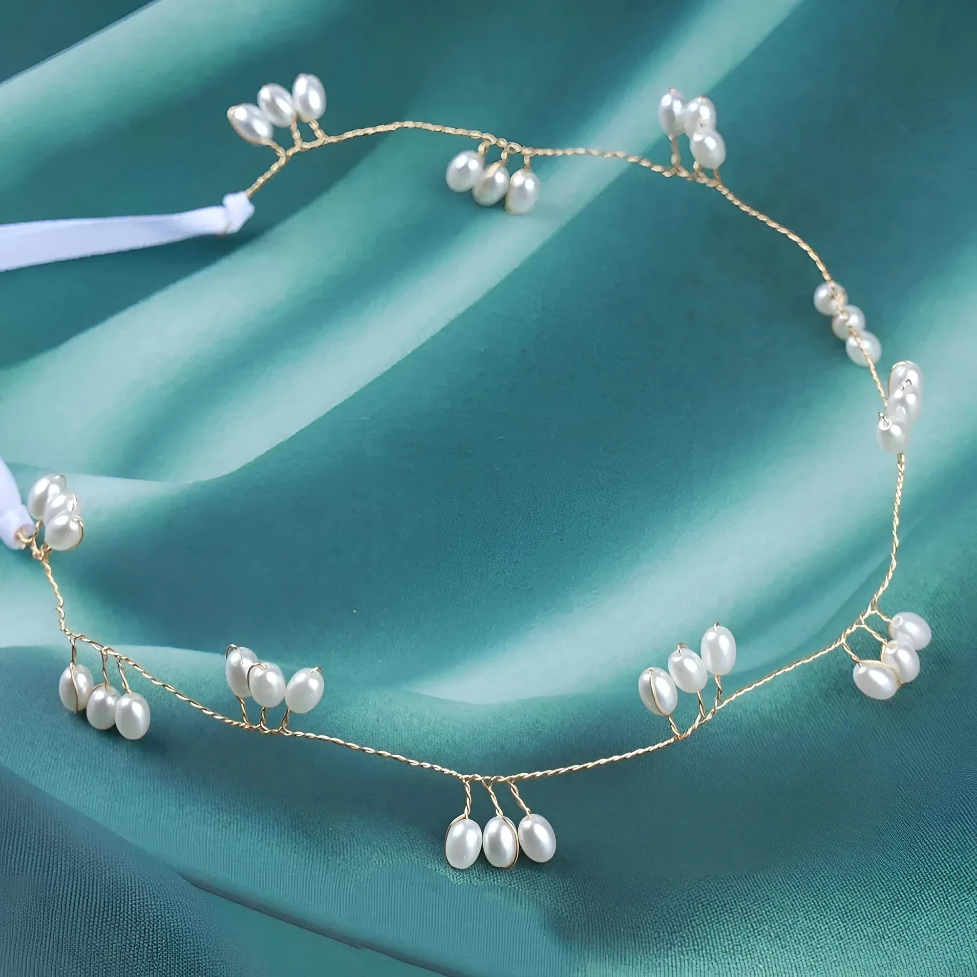 TIARA DE PERLAS ELEGANTES  2