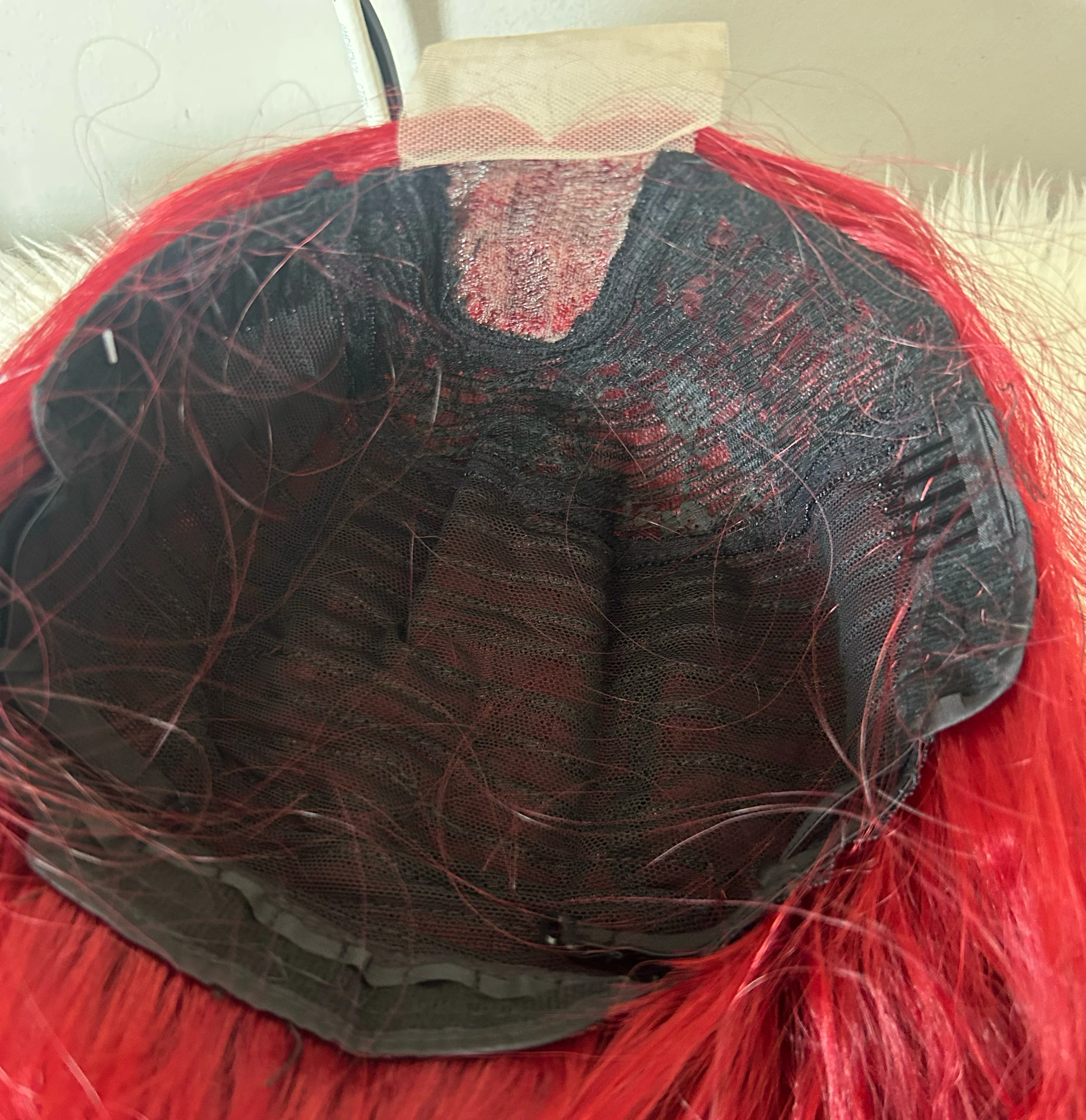 Peluca Rojo cereza 30” 4