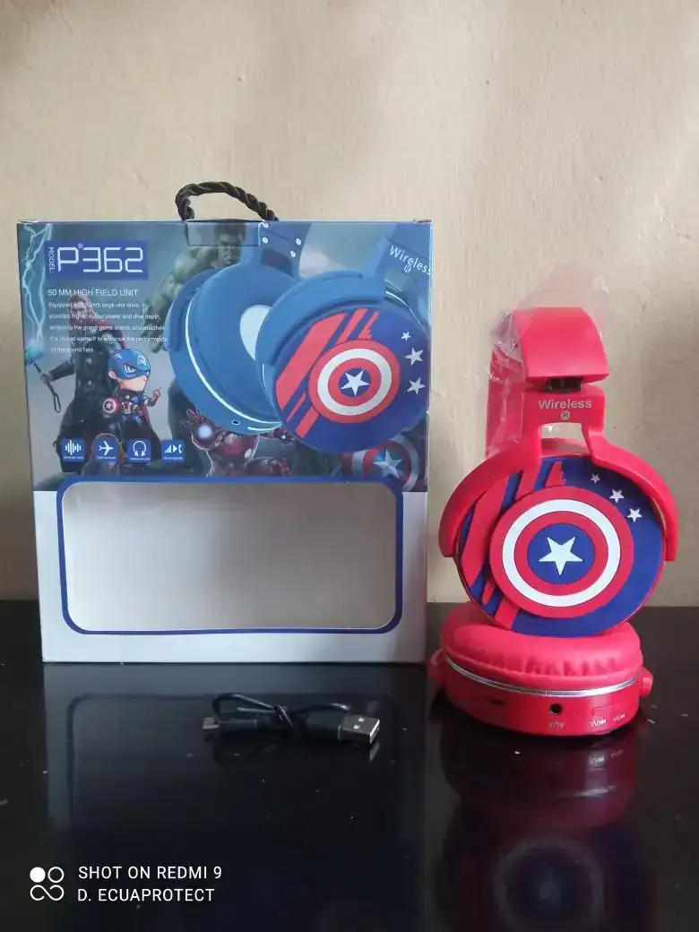 AUDIFONO INALAMBRICO CAPITAN AMERICA 🇺🇸🎧