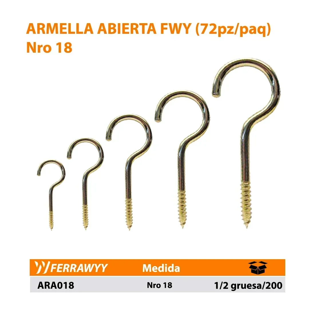 ARMELLA ABIERTA FWY (72pz/paq) Nro 18