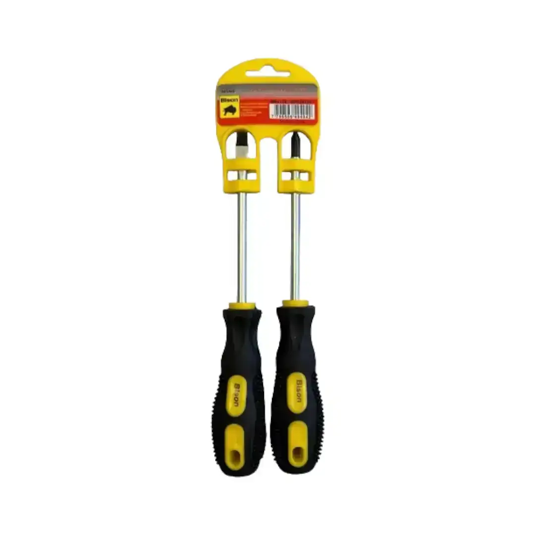 Destornilladores Bison Tools (1 Philips + 1 Plano)