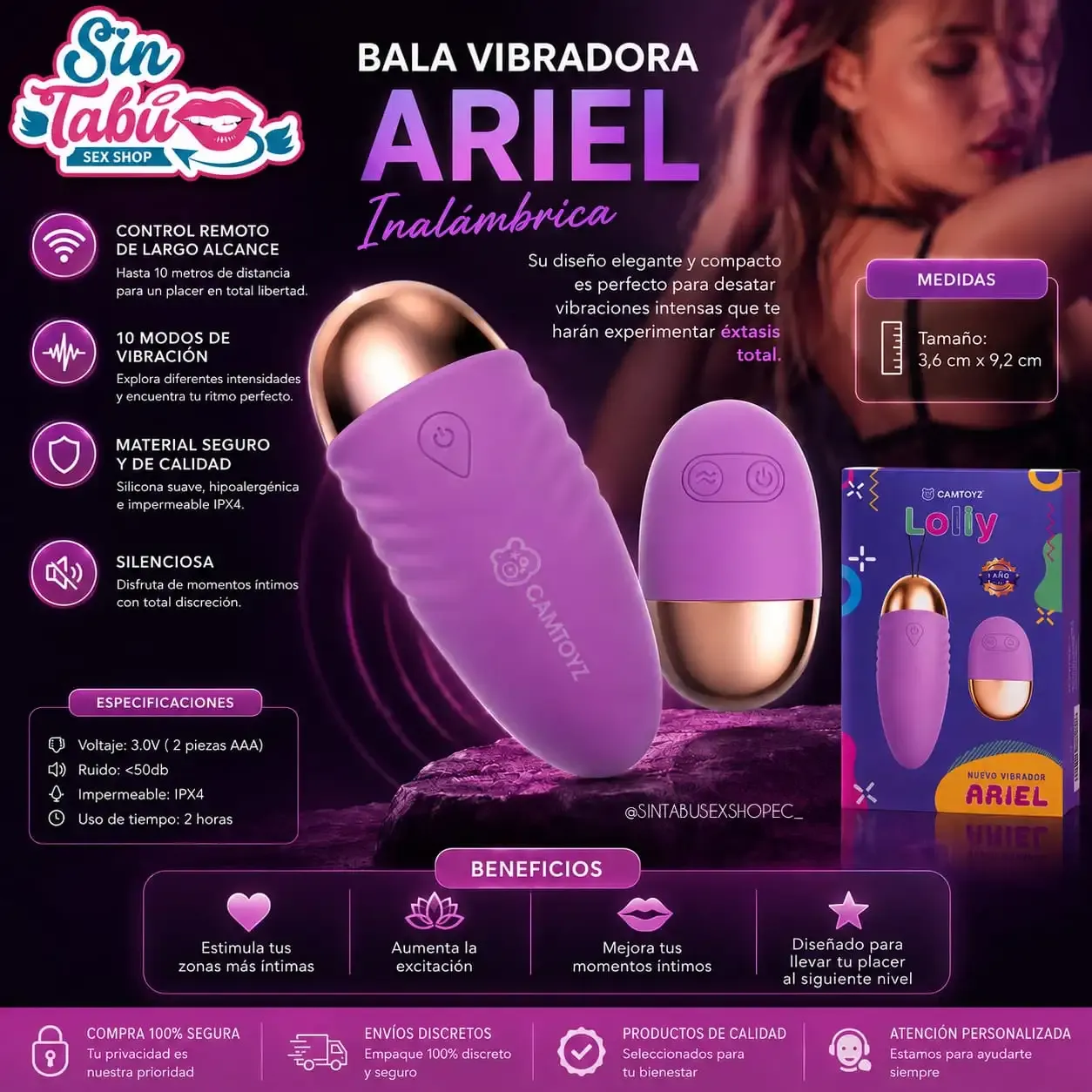 BALA VIBRADORA HUEVO ARIEL