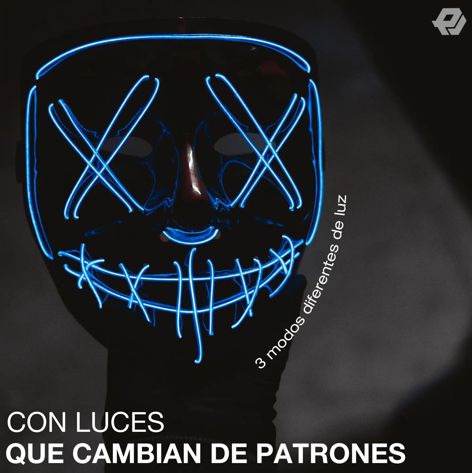 Máscara Halloween La Purga (The Purge) Luz LED  2