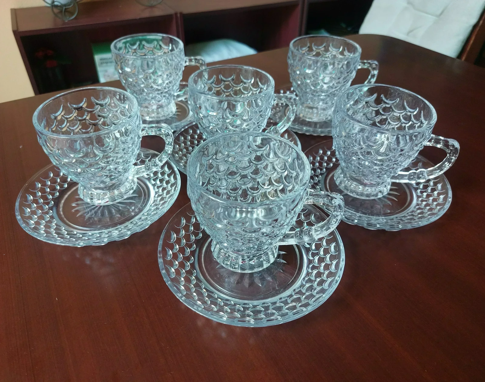 SET DE TAZAS DE CRISTAL 5