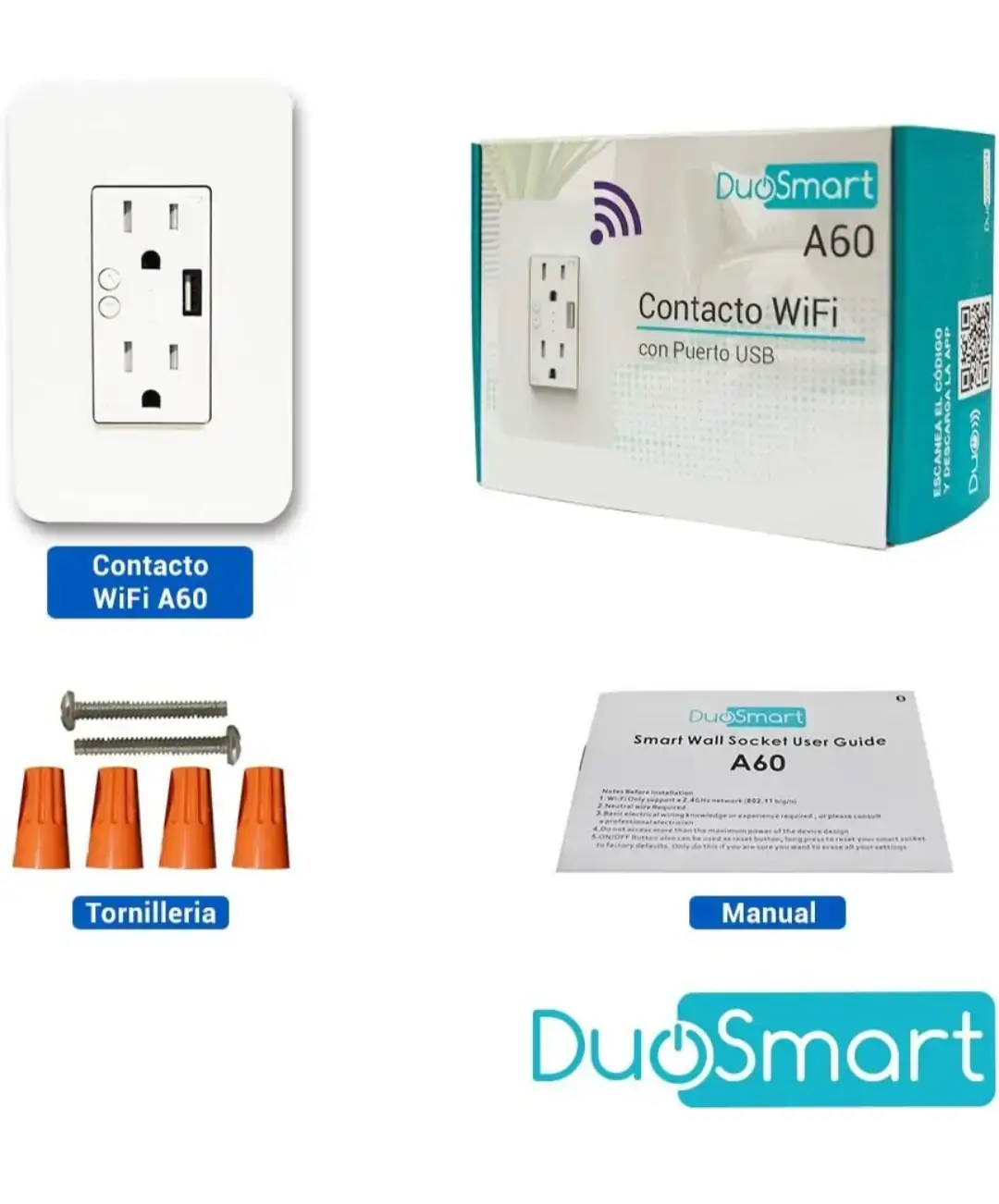 Contacto duplex wi-fi 